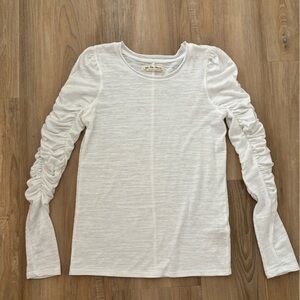 We The Free Cream Long Sleeve Top with Glam Sleeves in size small